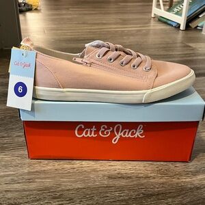 NWT Cat & Jack Pink Lucian Zip Up Sneakers Big Girl’s Size 6